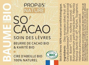 So Cacao Stick a Levres Cacao & Karite - SHOPHORSE