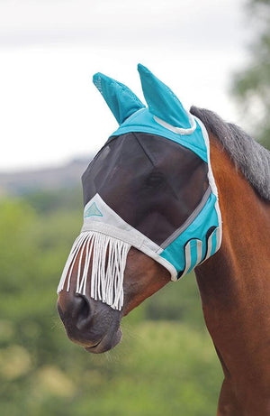 Shires Masque Anti mouches avec Frange - SHOP HORSE
