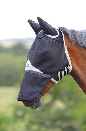 Shires Masque Anti-Mouches Durable avec  Nez - SHOP HORSE