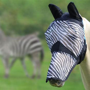 Shires Masque Anti Mouches Zebre - SHOP HORSE